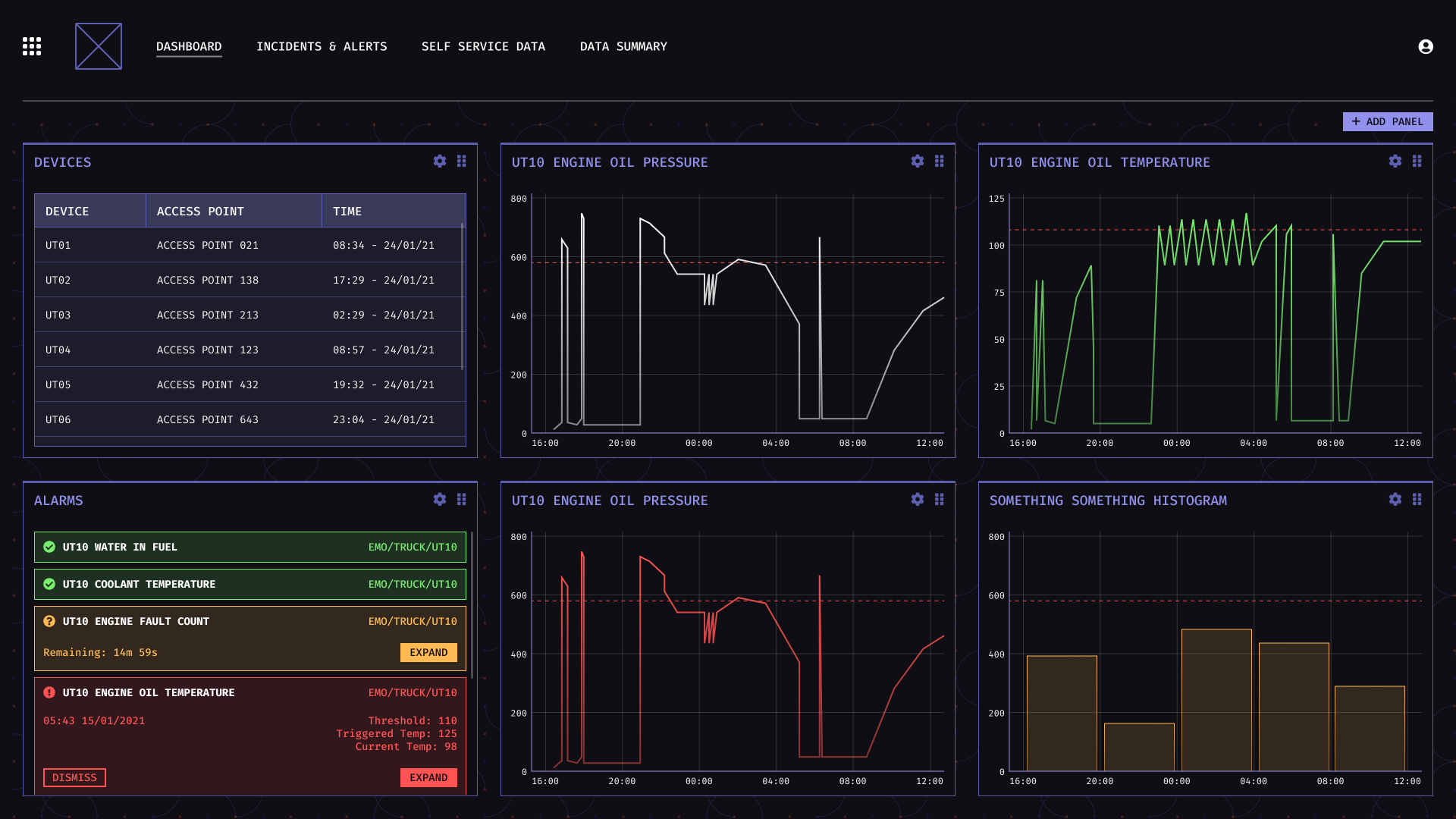 Iteration of the interface with a retro-futuristic, boxy style.